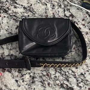 Chanel Black Leather Crossbody Bag
